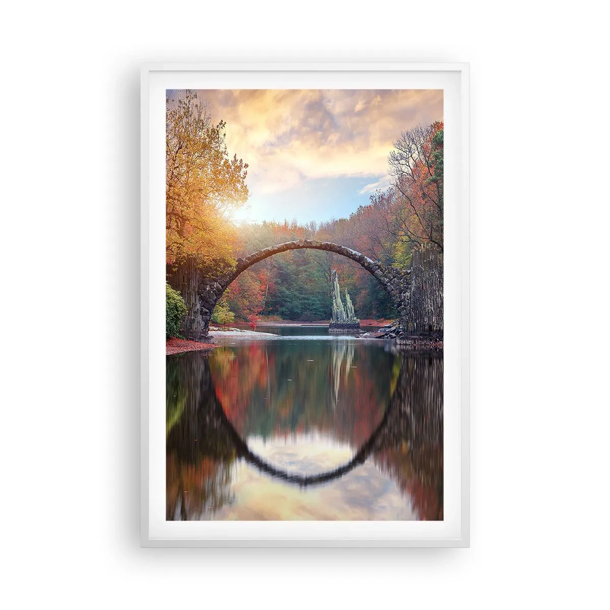 Affiche dans un cadre blanc - Poster - De l'autre cote du miroir - 61x91 cm