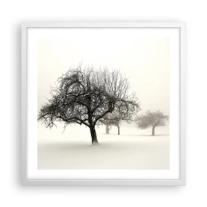 Affiche dans un cadre blanc - Poster - Un rêve hivernal - 50x50 cm