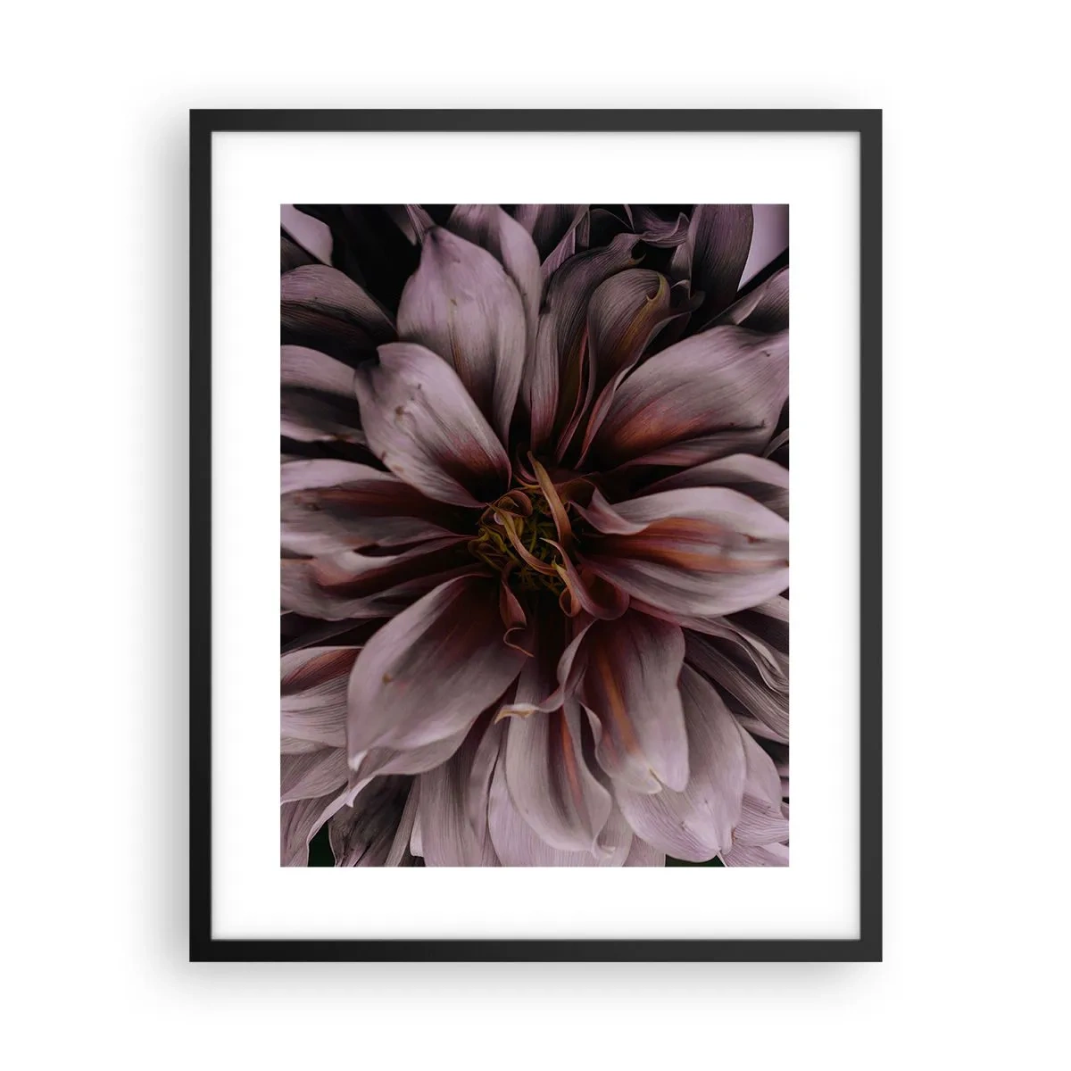 Affiche dans un cadre noir - Poster - Un coeur fleuri - 40x50 cm