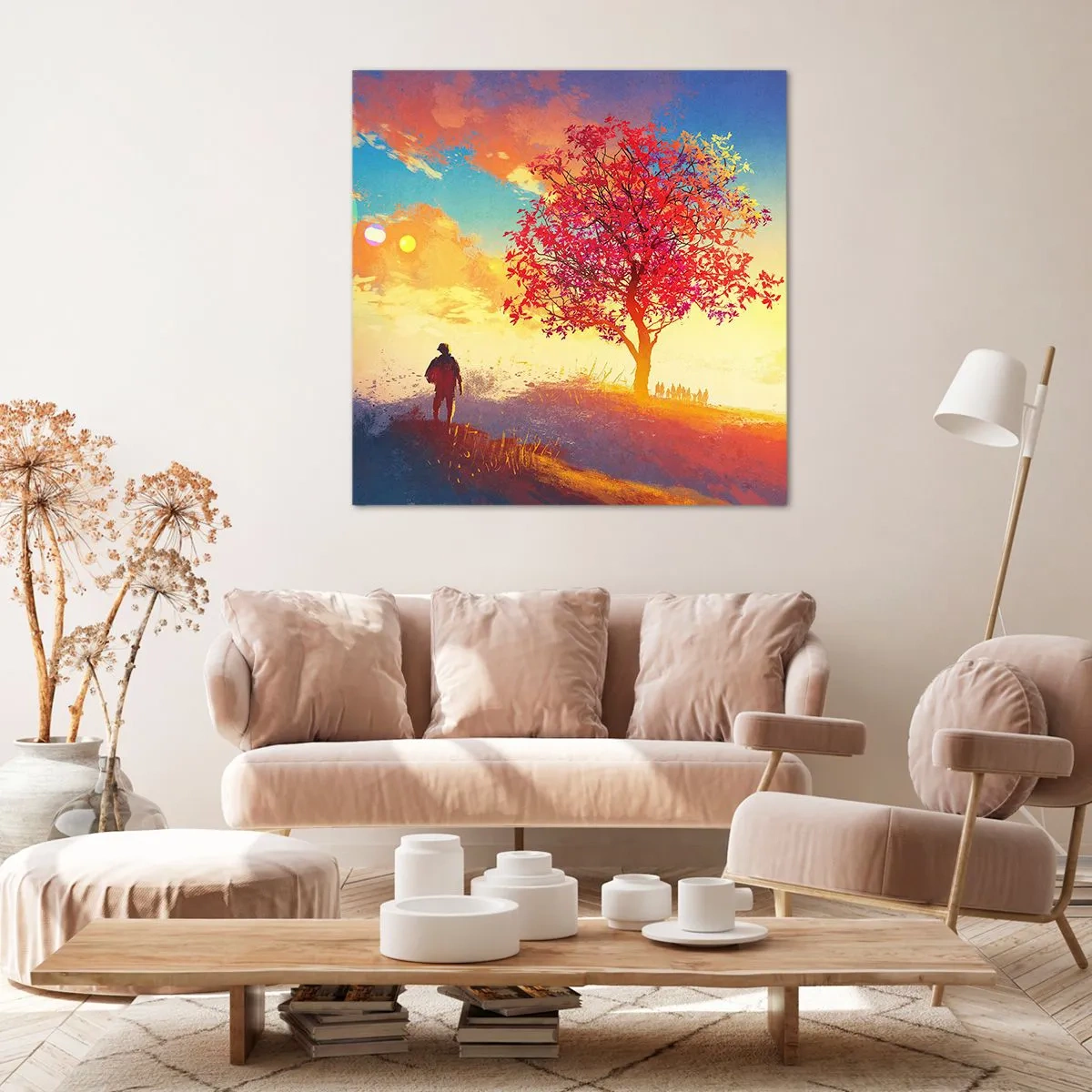 Impression sur toile - Image sur toile - Pèlerin à destination - 40x40 cm