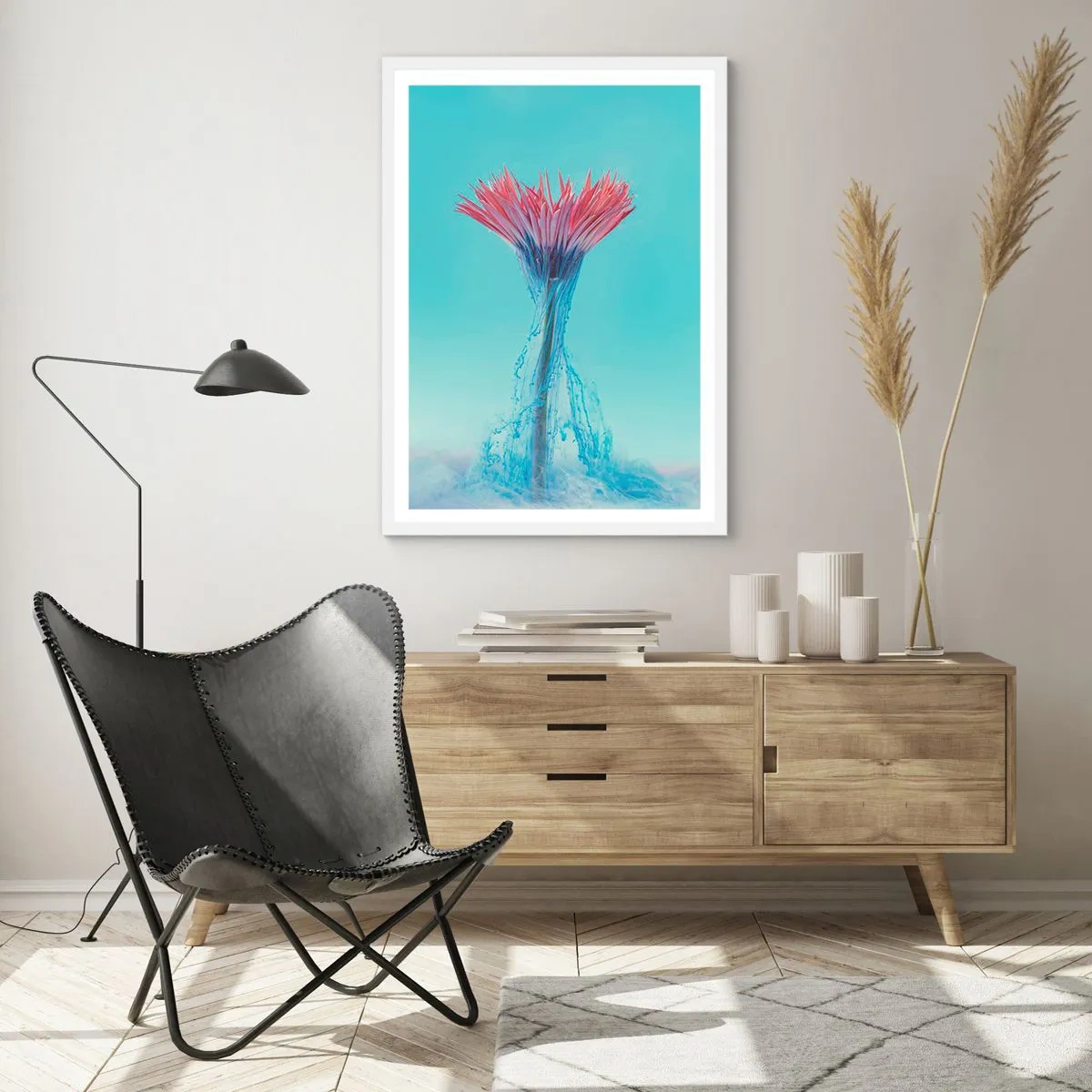 Affiche dans un cadre blanc - Poster - Dans une étreinte vivifiante - 30x40 cm