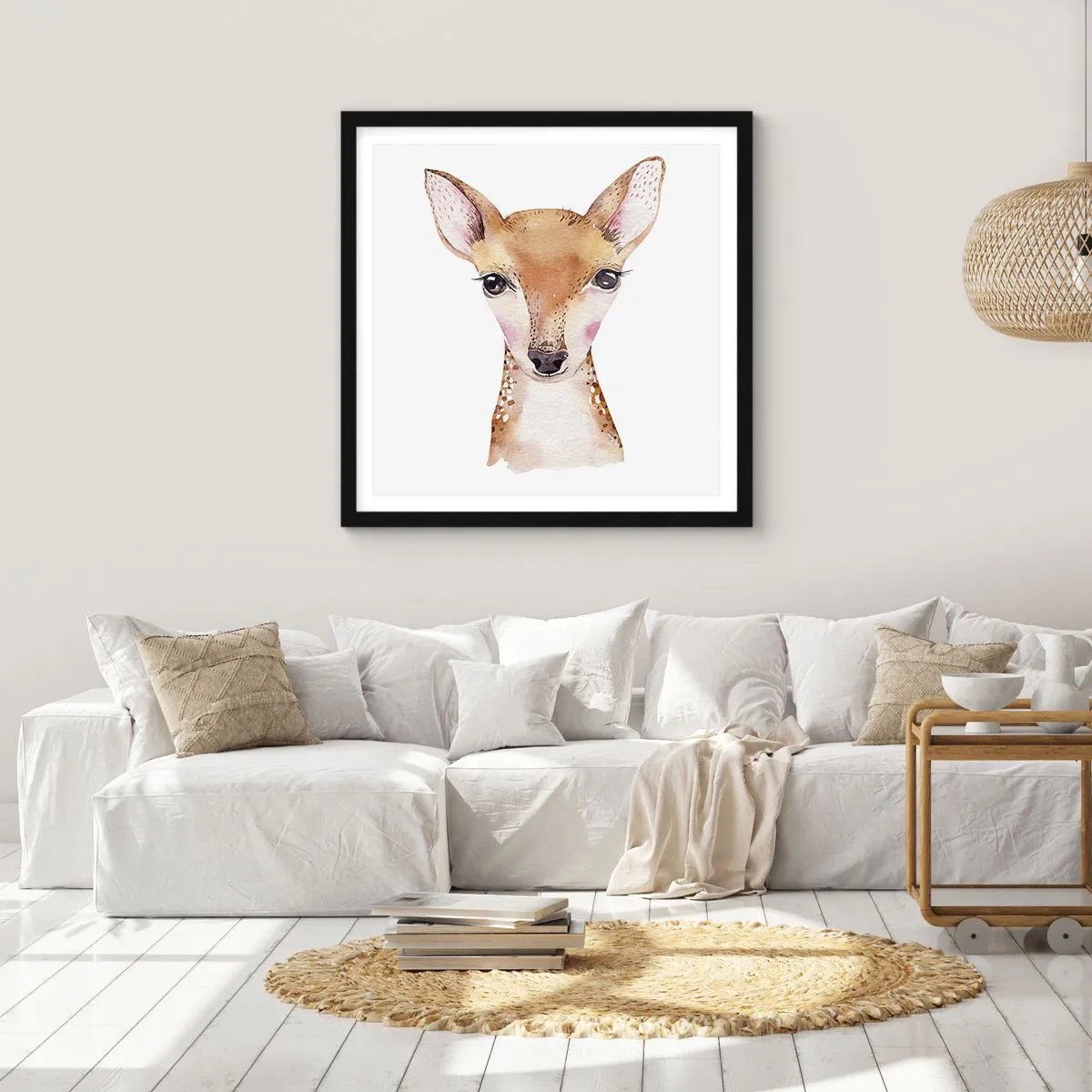 Affiche dans un cadre noir - Poster - L'innocence de la nature - 50x50 cm