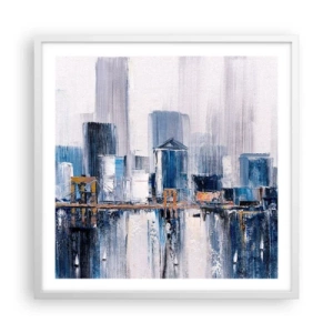 Affiche dans un cadre blanc - Poster - Impression new-yorkaise - 60x60 cm