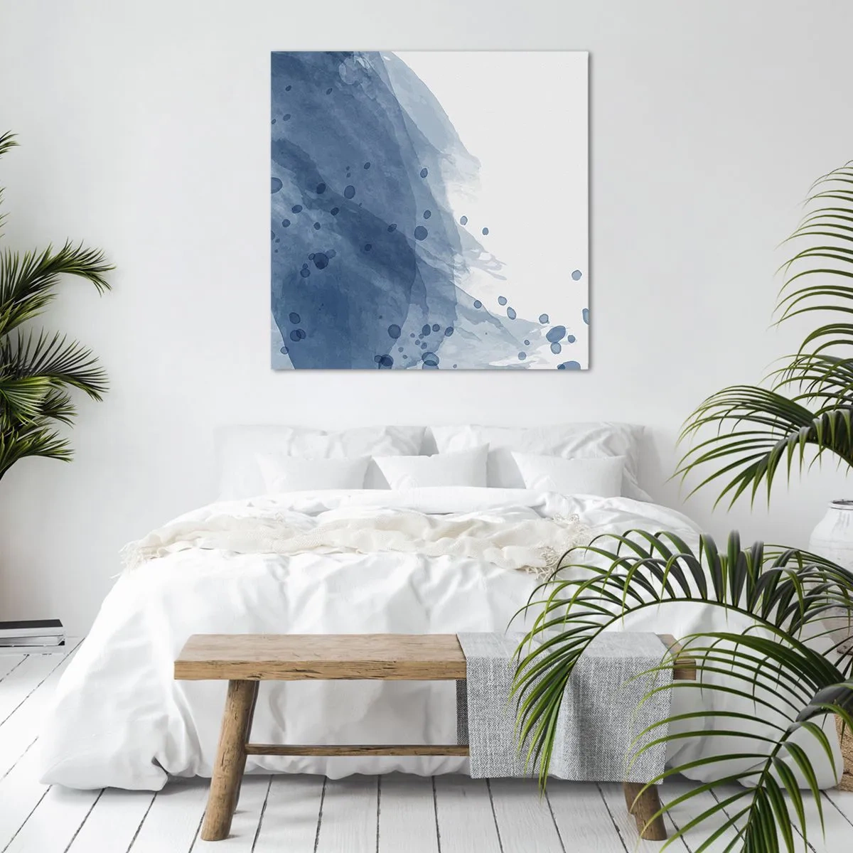 Impression sur toile - Image sur toile - Tulle bleu - 70x70 cm