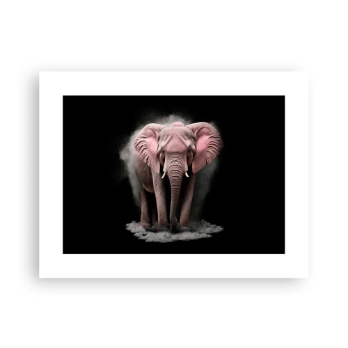 Affiche - Poster - Ne pensez pas à un éléphant rose ! - 40x30 cm