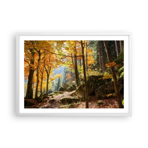 Affiche dans un cadre blanc - Poster - Il est temps de se détendre - 70x50 cm