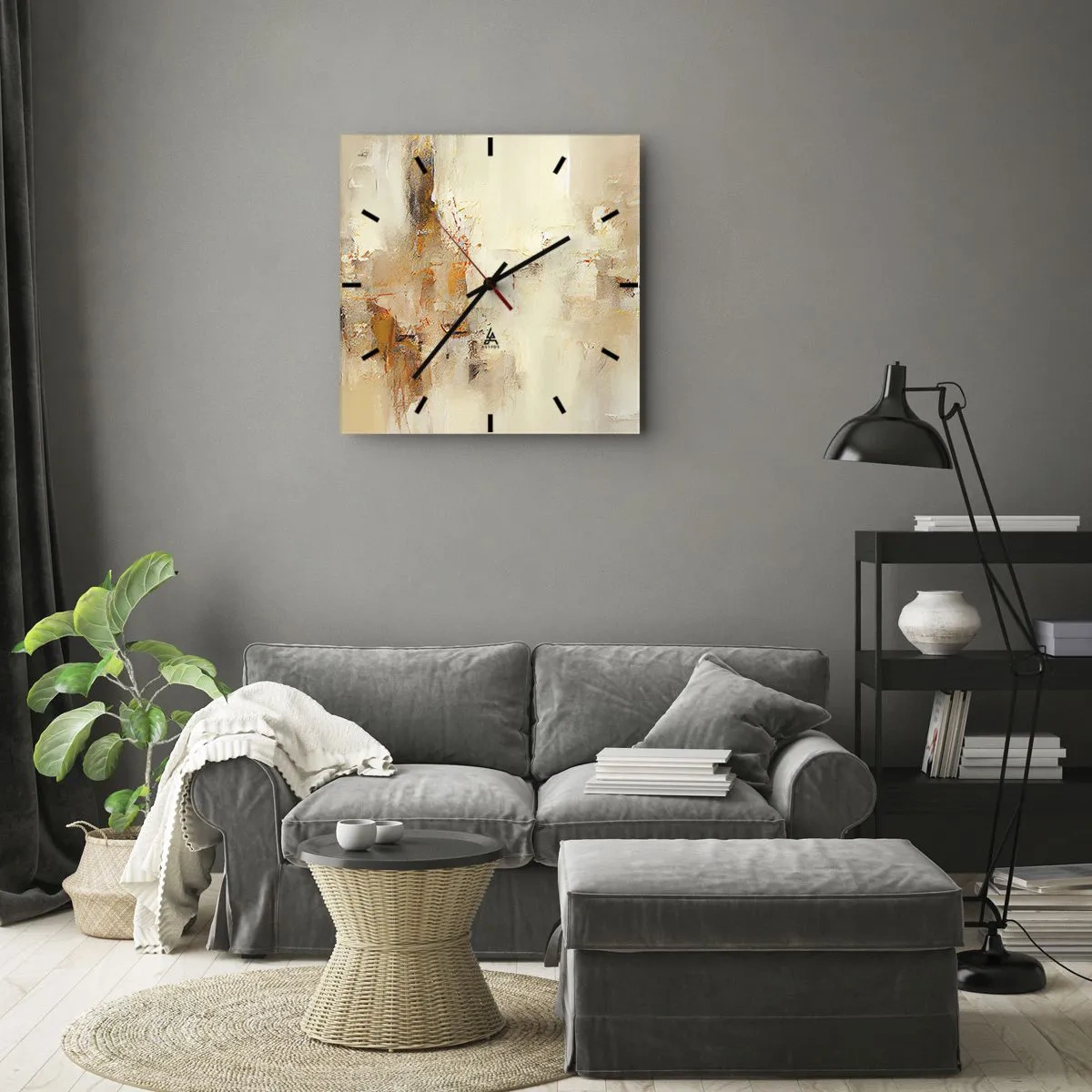 Horloge murale - Pendule murale - Âme de l'ambre - 40x40 cm