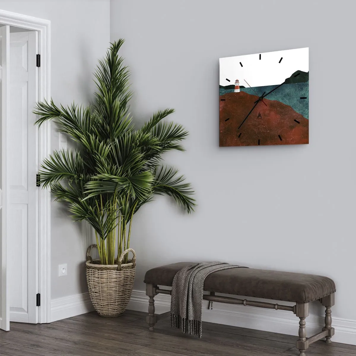 Horloge murale - Pendule murale - En regardant la mer - 40x40 cm