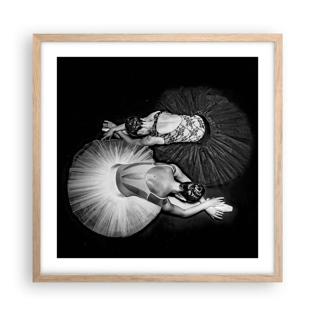 Affiche dans un chêne clair - Poster - Jin et jang – équilibre idéal - 50x50 cm