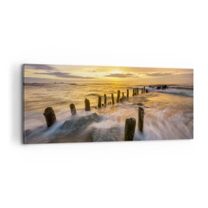 Impression sur toile - Image sur toile - La beauté brute de la mer Baltique - 100x40 cm