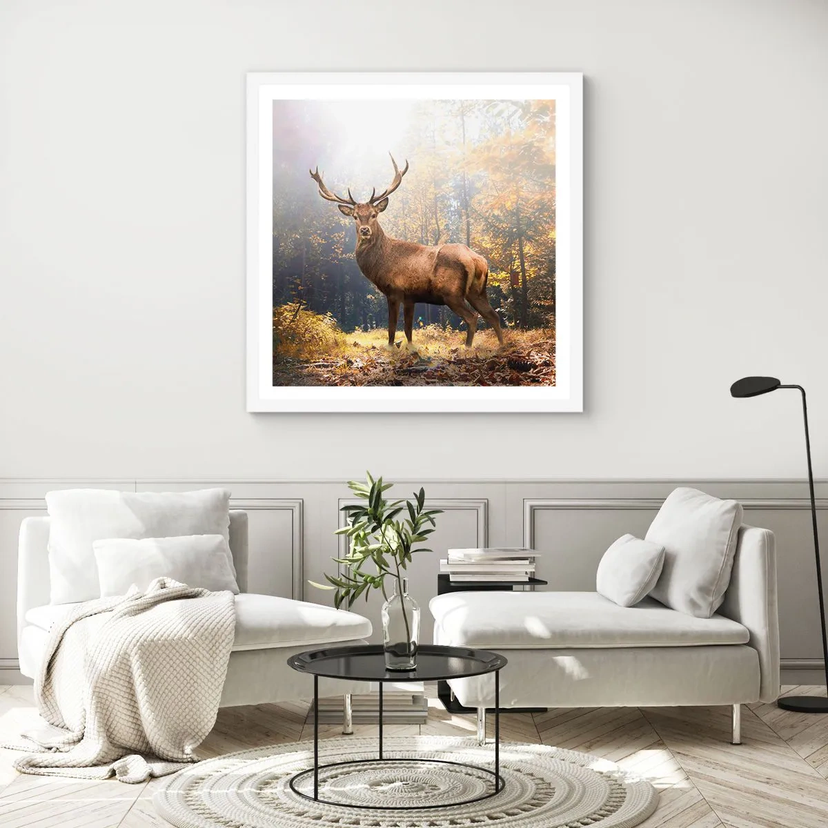 Affiche dans un cadre blanc - Poster - Toute sa majesté - 40x40 cm