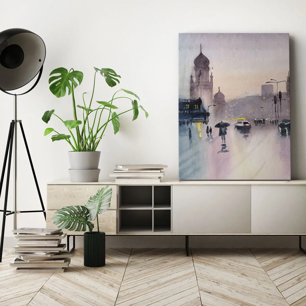 Impression sur toile - Image sur toile - Dans une brume pluvieuse - 45x80 cm