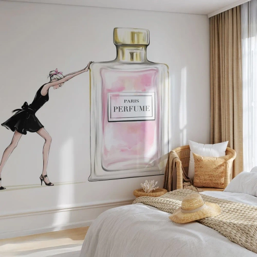 Papier peint sur mesure Premium Sand - L'essence des femmes - Femme, Parfum, Mode