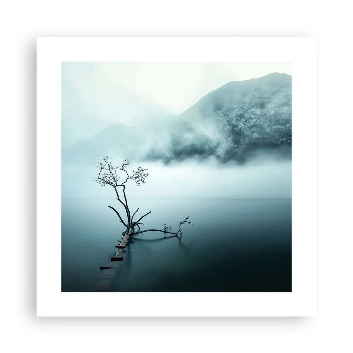 Affiche - Poster - D'eau et de brouillard - 40x40 cm