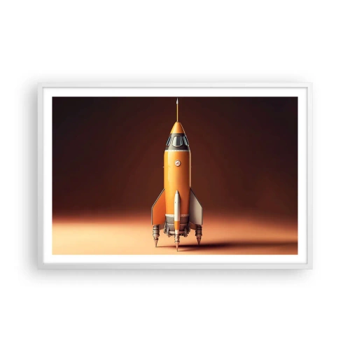 Affiche dans un cadre blanc - Poster - Ça commence par un rêve - 91x61 cm