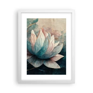 Affiche dans un cadre blanc - Poster - Les étoiles du lac - 30x40 cm