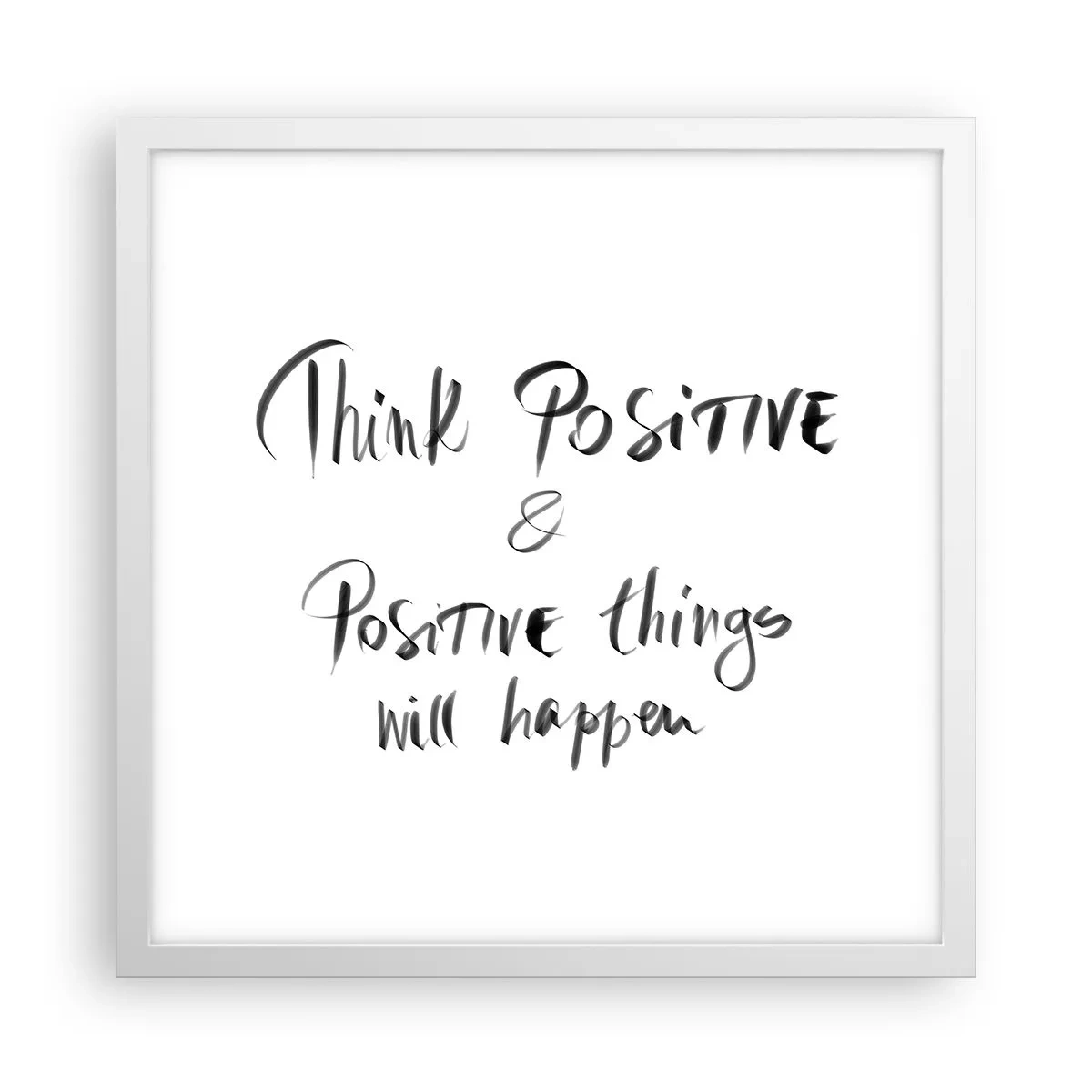 Affiche dans un cadre blanc - Poster - Comment vivre? - 40x40 cm