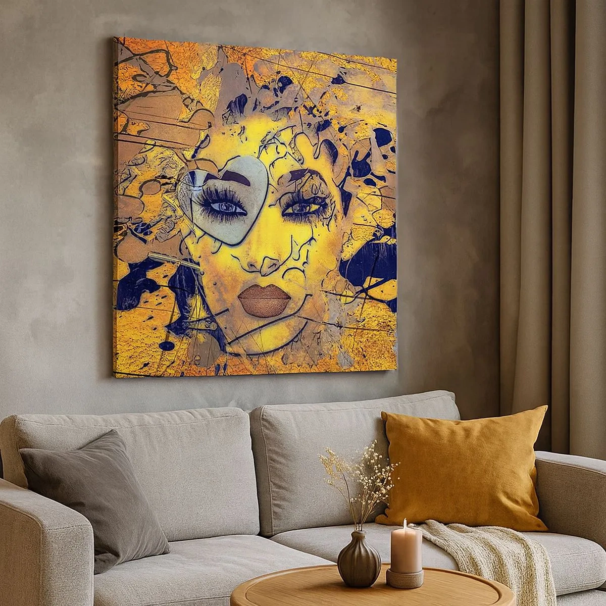 Impression sur toile - Image sur toile - Beauté ensoleillée - 30x30 cm