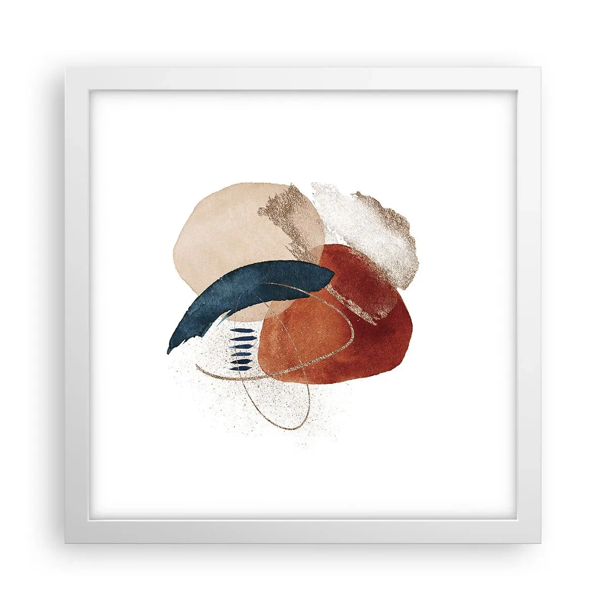 Affiche dans un cadre blanc - Poster - Composition ovale - 30x30 cm