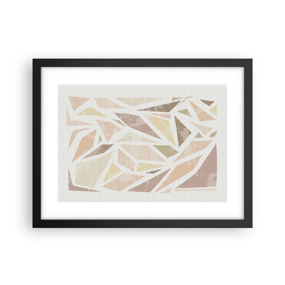 Affiche dans un cadre noir - Poster - Composition de vitraux - 40x30 cm
