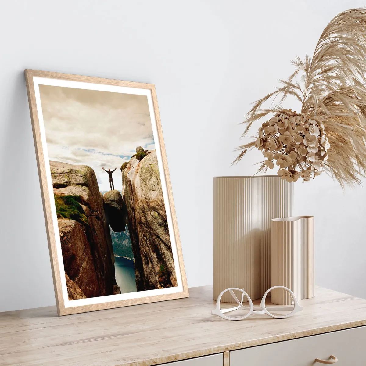 Affiche dans un chêne clair - Poster - Comment vous sentez-vous§ - 40x50 cm