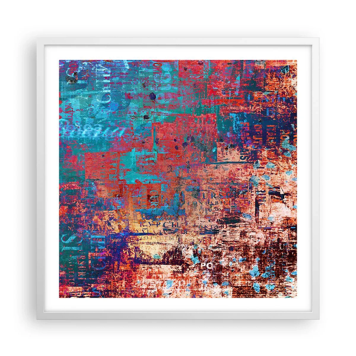 Affiche dans un cadre blanc - Poster - Mémoire et oubli - 60x60 cm