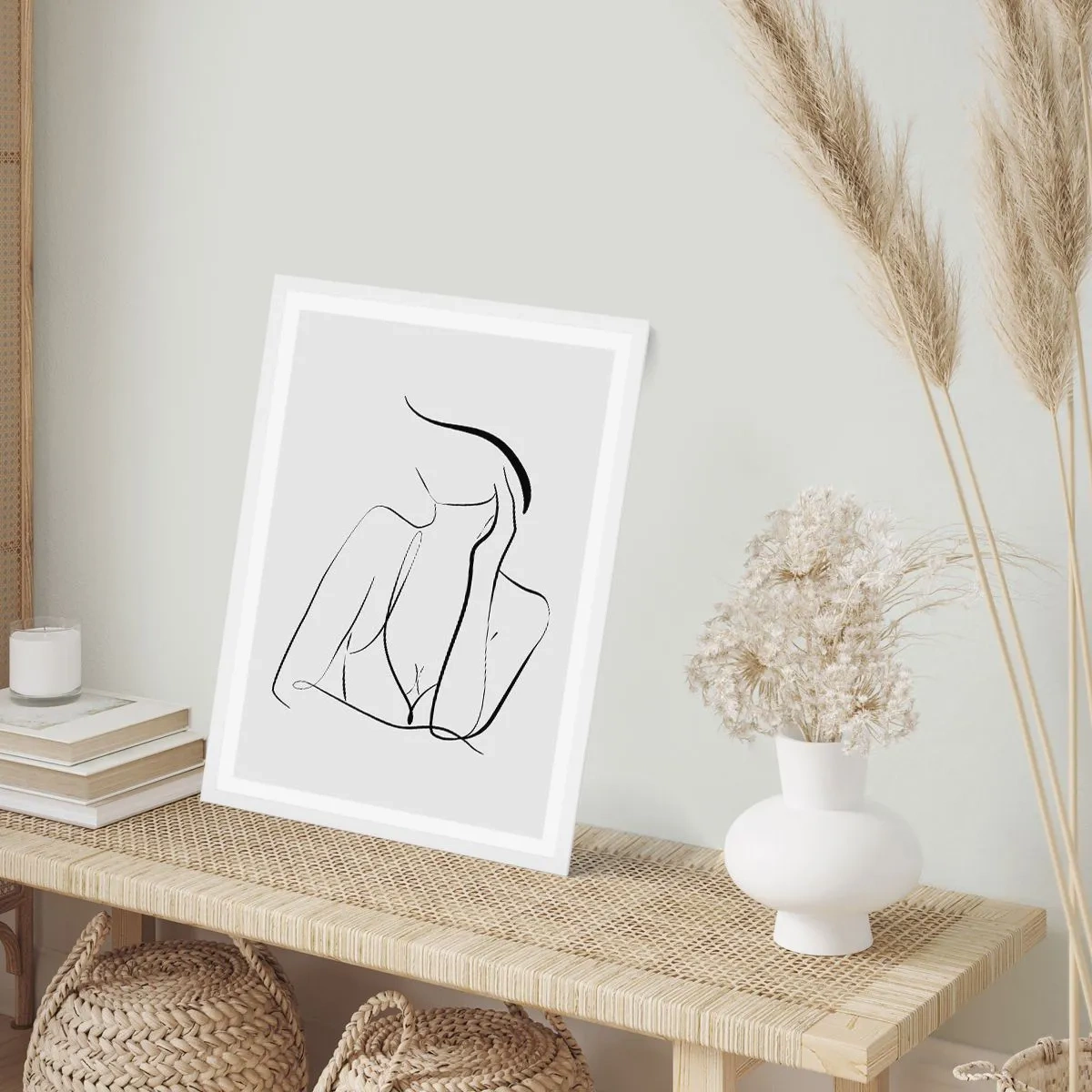 Affiche dans un cadre blanc - Poster - Sur les vague d'un rêve - 40x50 cm