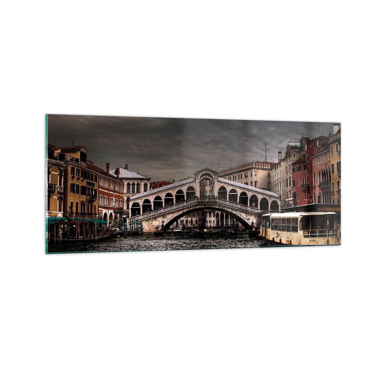 Impression sur verre - Image sur verre - Promesse d'une soirée vénitienne - 100x40 cm
