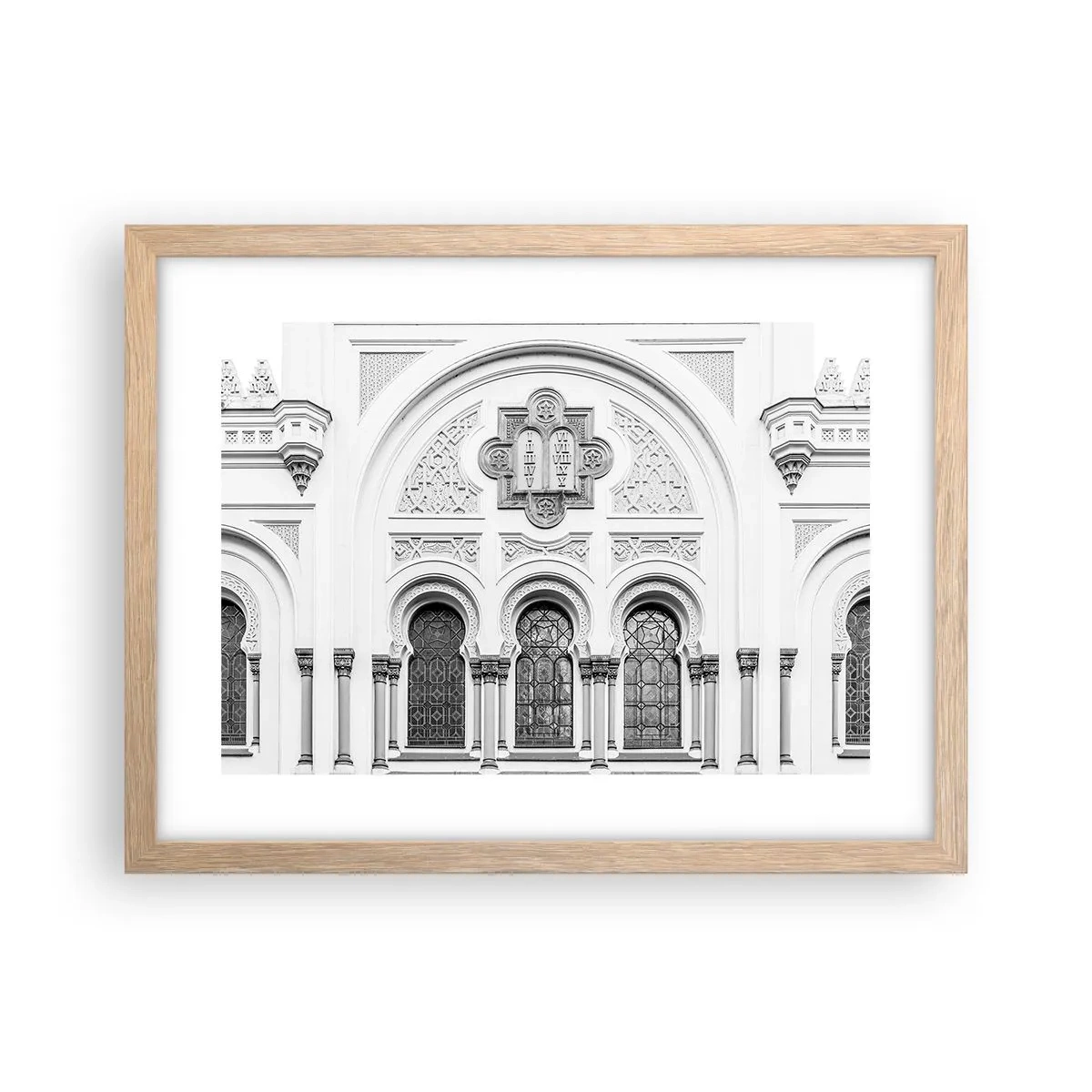 Affiche dans un chêne clair - Poster - À la frontière des cultures - 40x30 cm