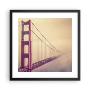 Affiche dans un cadre noir - Poster - Entre ciel et terre - 40x40 cm