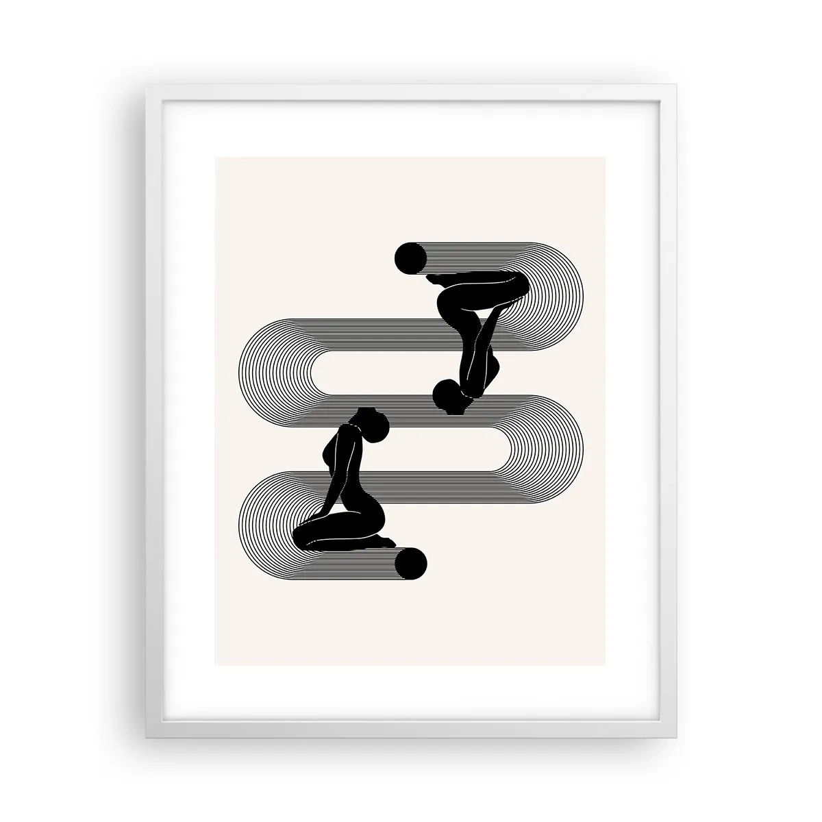 Affiche dans un cadre blanc - Poster - Symétrie sensuelle - 40x50 cm