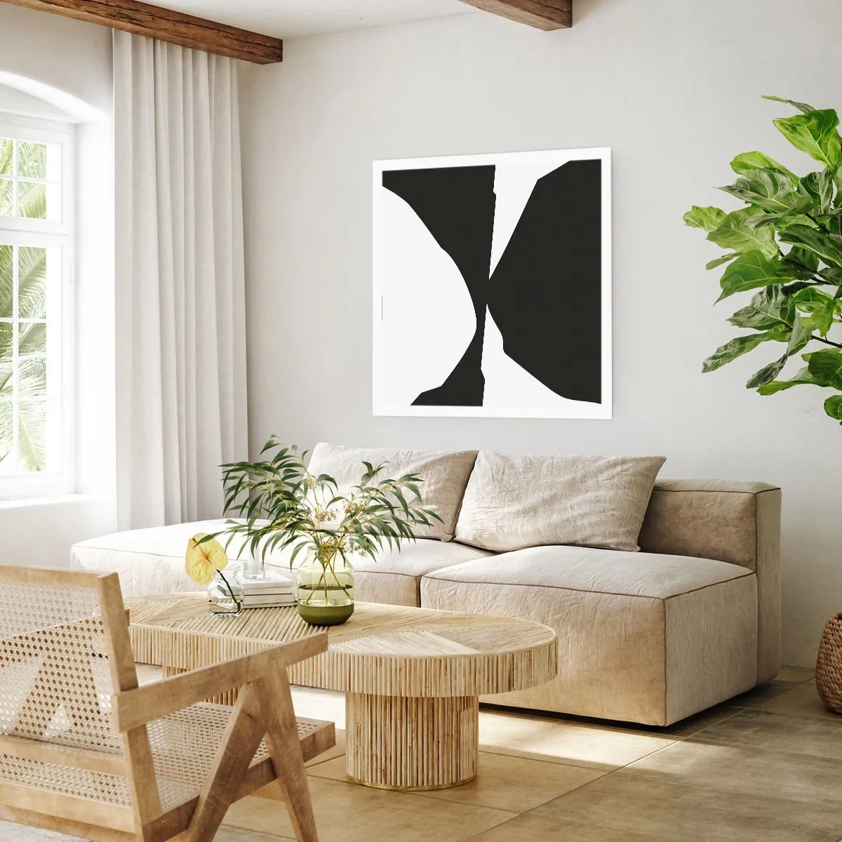 Affiche - Poster - Positif négatif - 60x60 cm