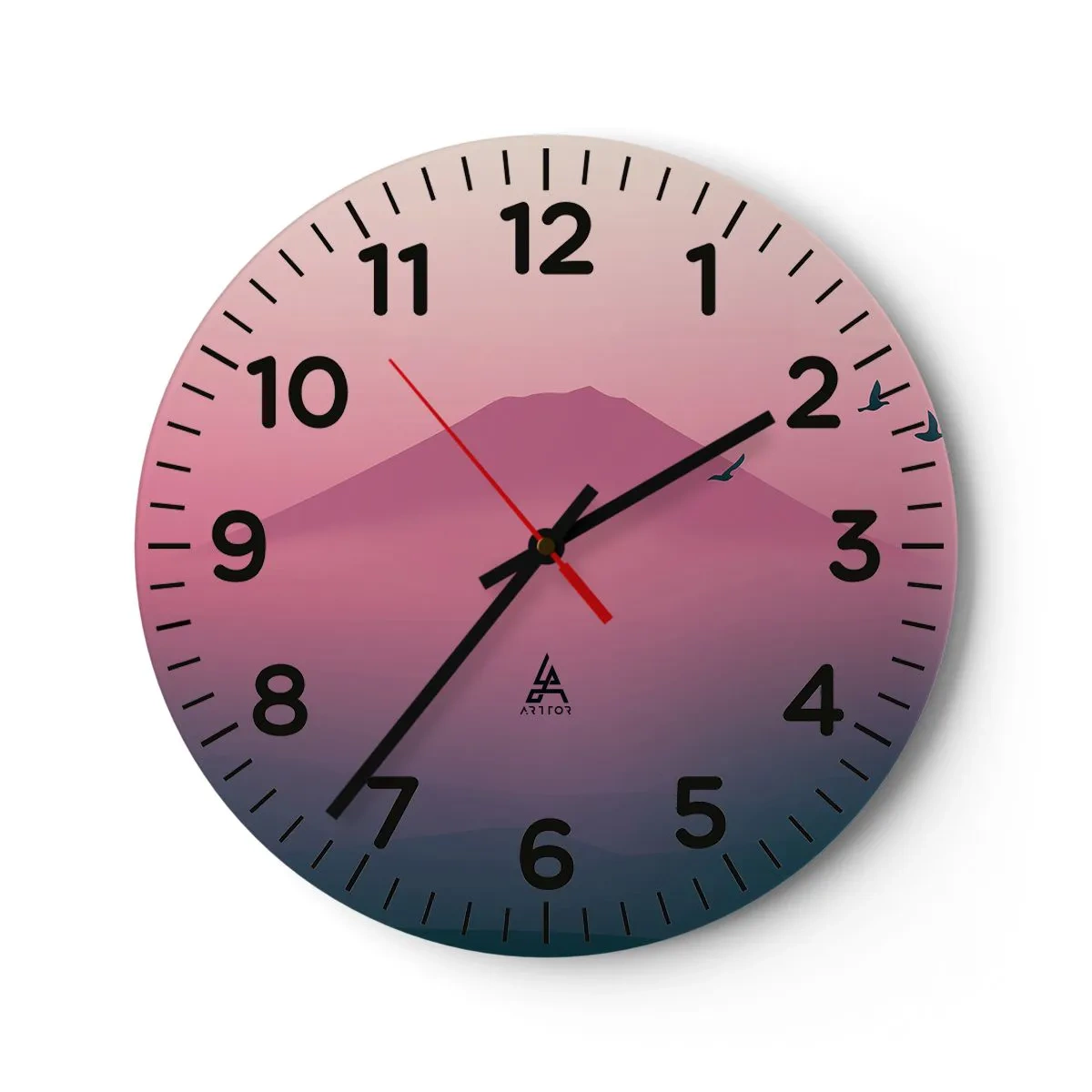 Horloge murale - Pendule murale - Des pèlerins au dessus des nuages - 40x40 cm