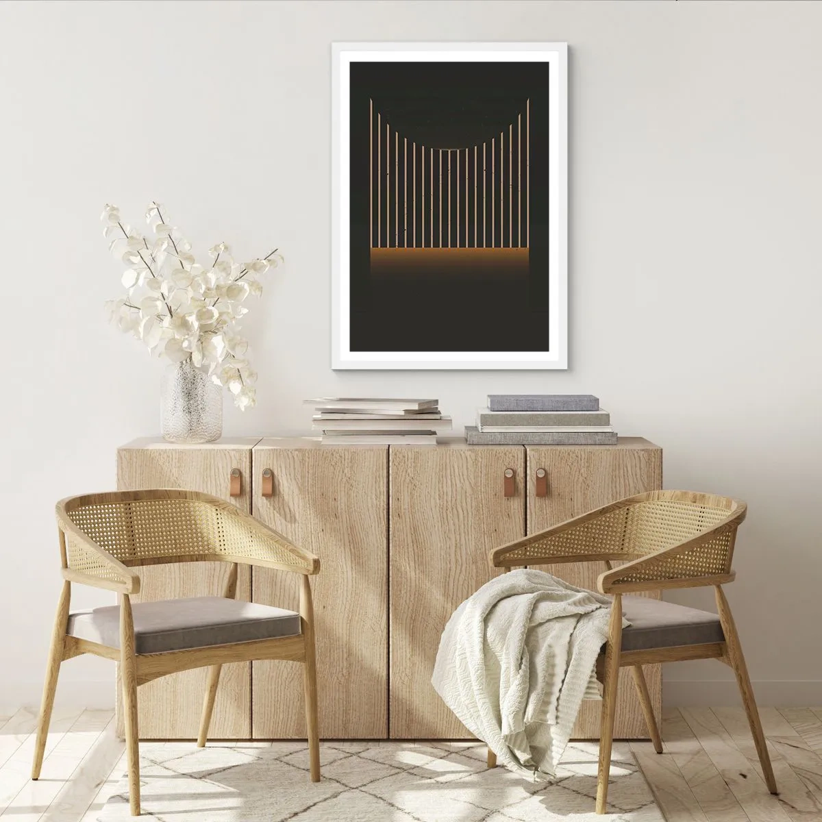 Affiche dans un cadre blanc - Poster - Explorez les ténèbres - 70x100 cm