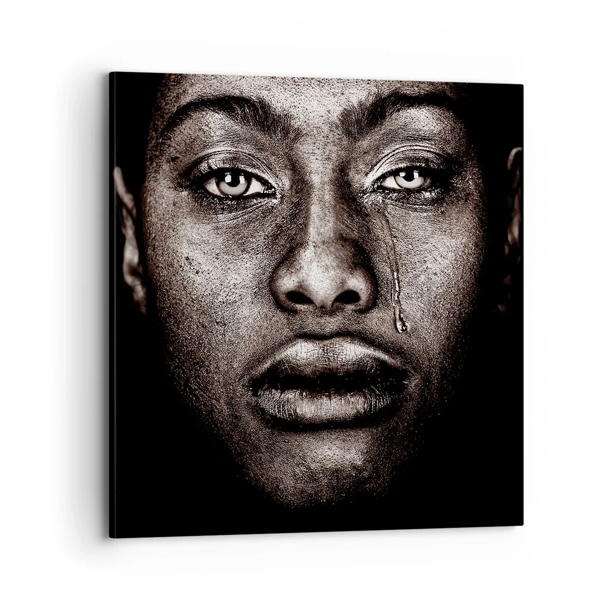 Impression sur toile - Image sur toile - Une larme - 70x70 cm