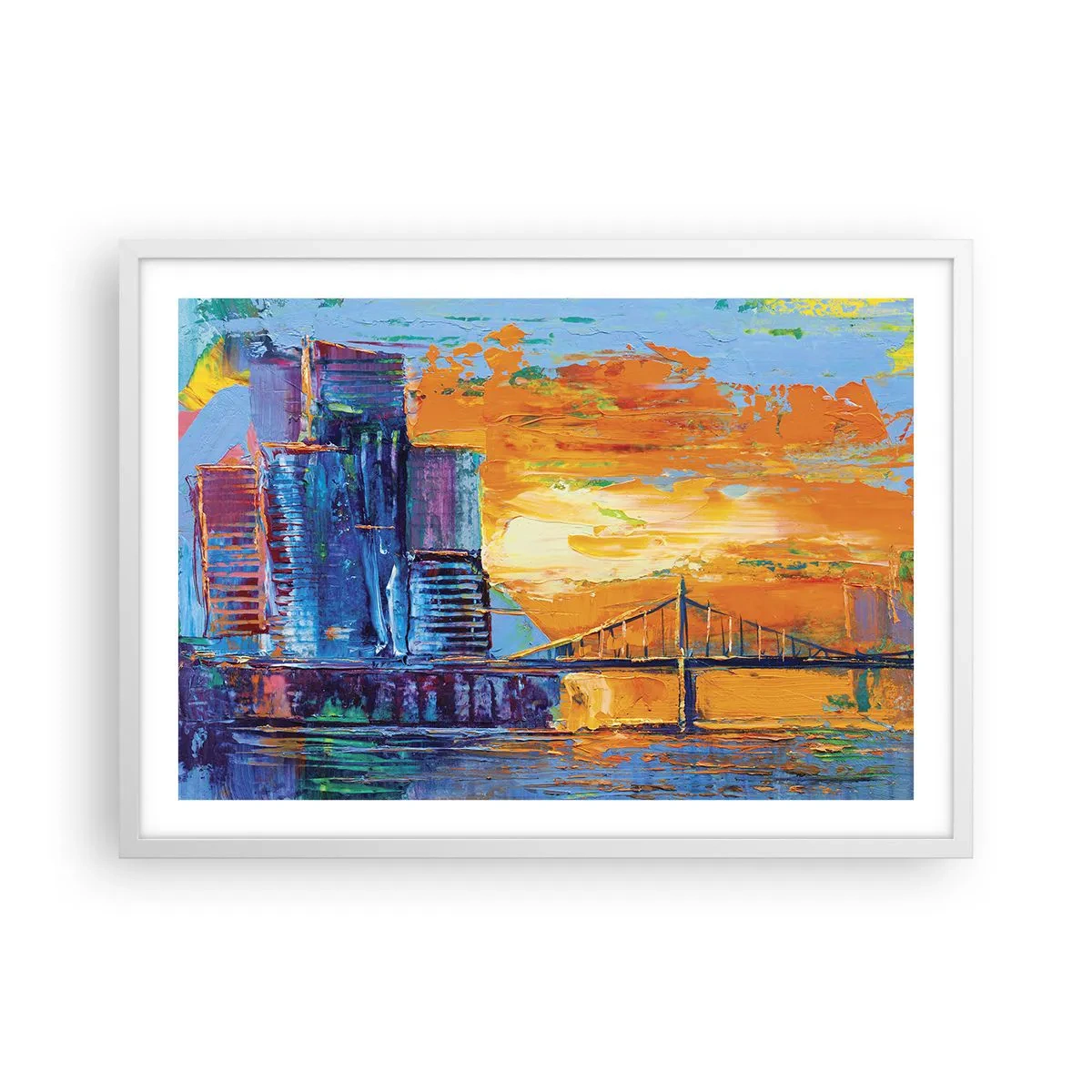 Affiche dans un cadre blanc - Poster - Culture et nature - 70x50 cm