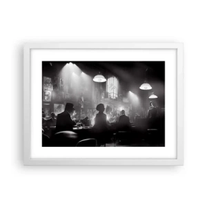Affiche dans un cadre blanc - Poster - Dans une ambiance jazz - 40x30 cm