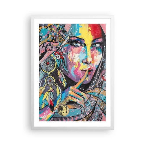 Affiche dans un cadre blanc - Poster - Taisez-vous jusqu'à ce que vous compreniez - 50x70 cm