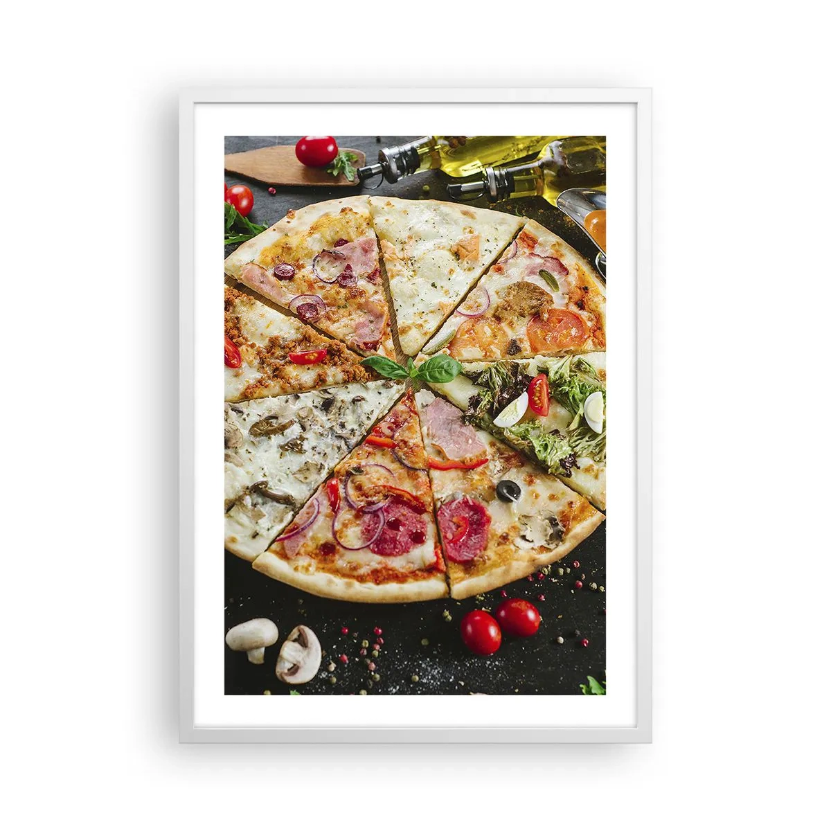 Affiche dans un cadre blanc - Poster - Une gamme de saveurs - 50x70 cm