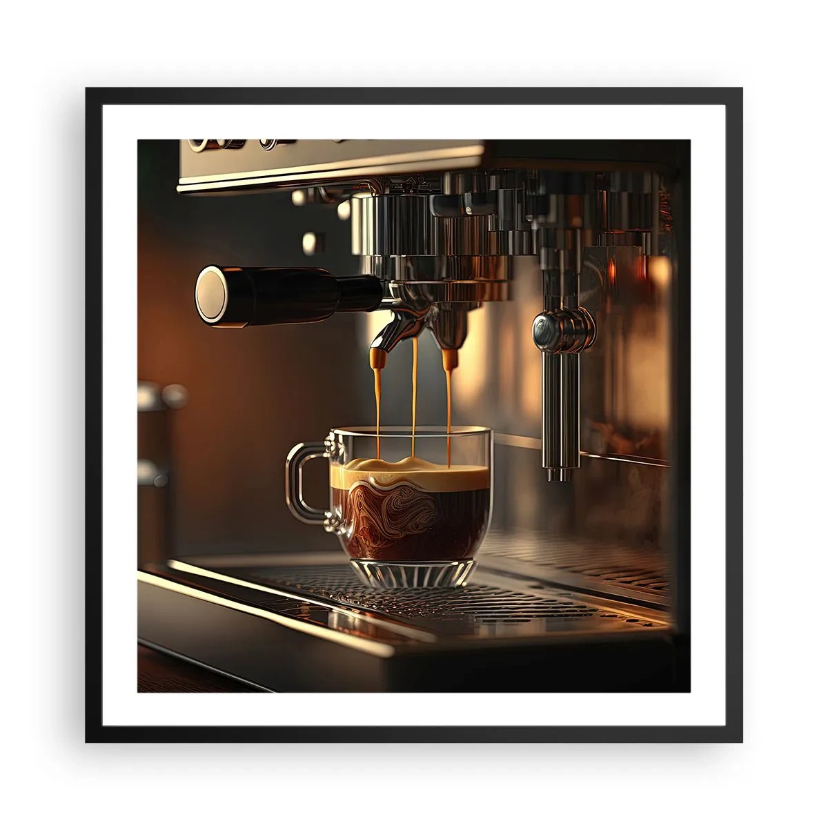 Affiche dans un cadre noir - Poster - Un mélange sensuel - 60x60 cm