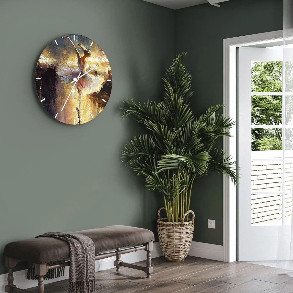 Horloge murale - Pendule murale - Miracle dans la rue - 30x30 cm