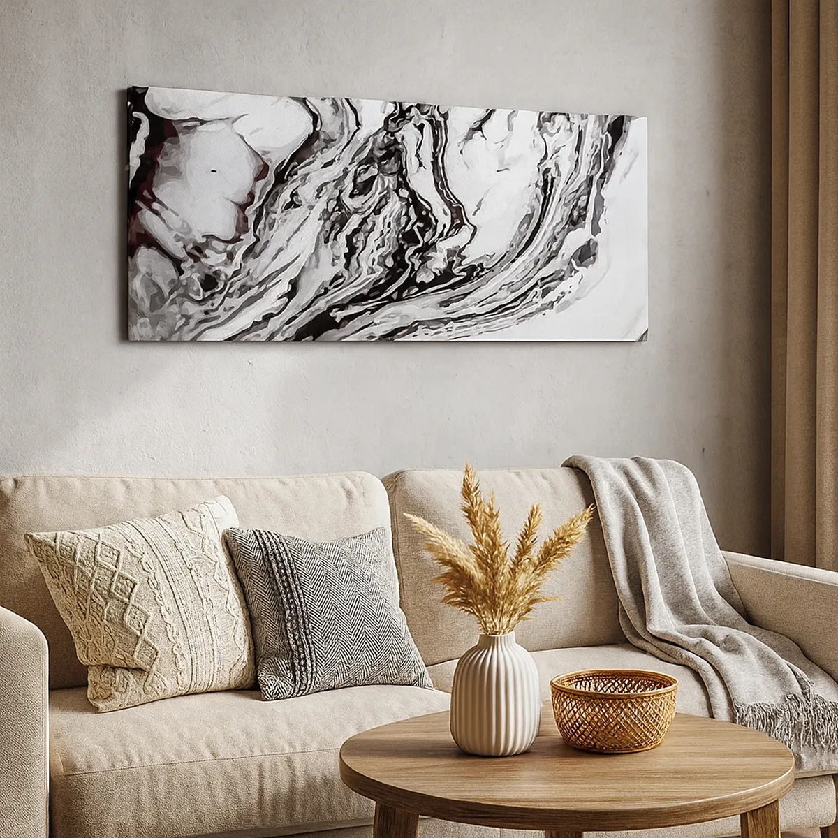 Impression sur toile - Image sur toile - Au début, c'était le chaos - 30x30 cm