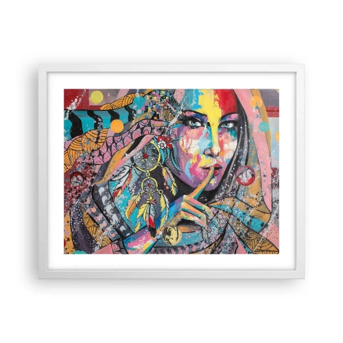 Affiche dans un cadre blanc - Poster - Taisez-vous jusqu'à ce que vous compreniez - 50x40 cm