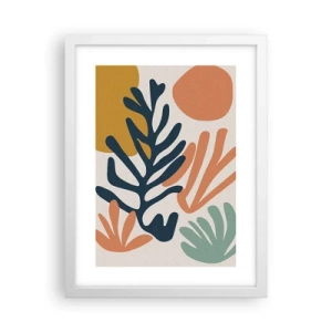Affiche dans un cadre blanc - Poster - Mers de corail - 30x40 cm