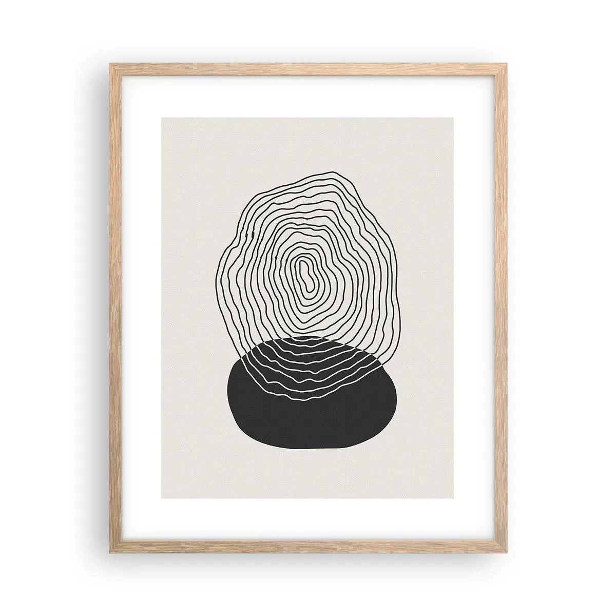 Affiche dans un chêne clair - Poster - Durabilité et oscillation - 40x50 cm