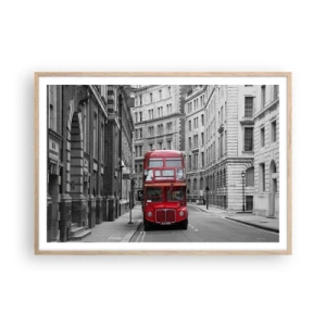 Affiche dans un chêne clair - Poster - La vie de tous les jours ne doit pas être grise - 100x70 cm