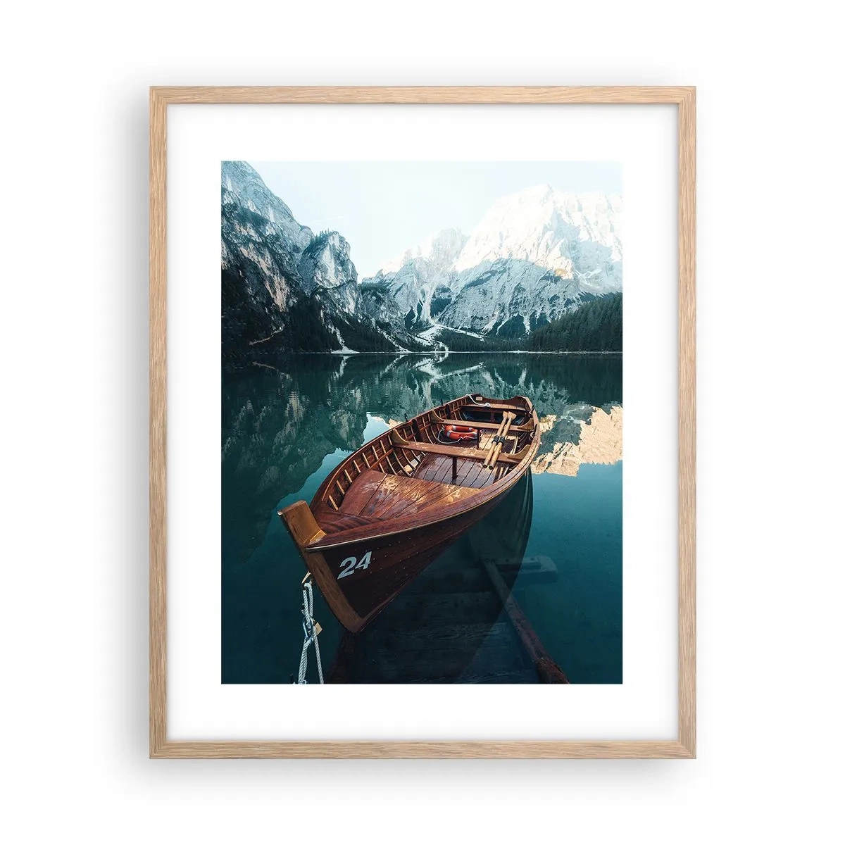 Affiche dans un chêne clair - Poster - Comme peint sur du verre - 40x50 cm