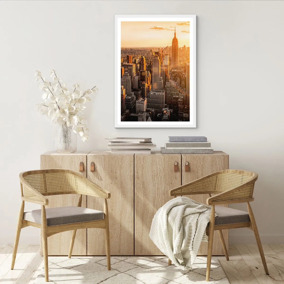 Affiche dans un cadre blanc - Poster - Grandir au soleil - 40x50 cm