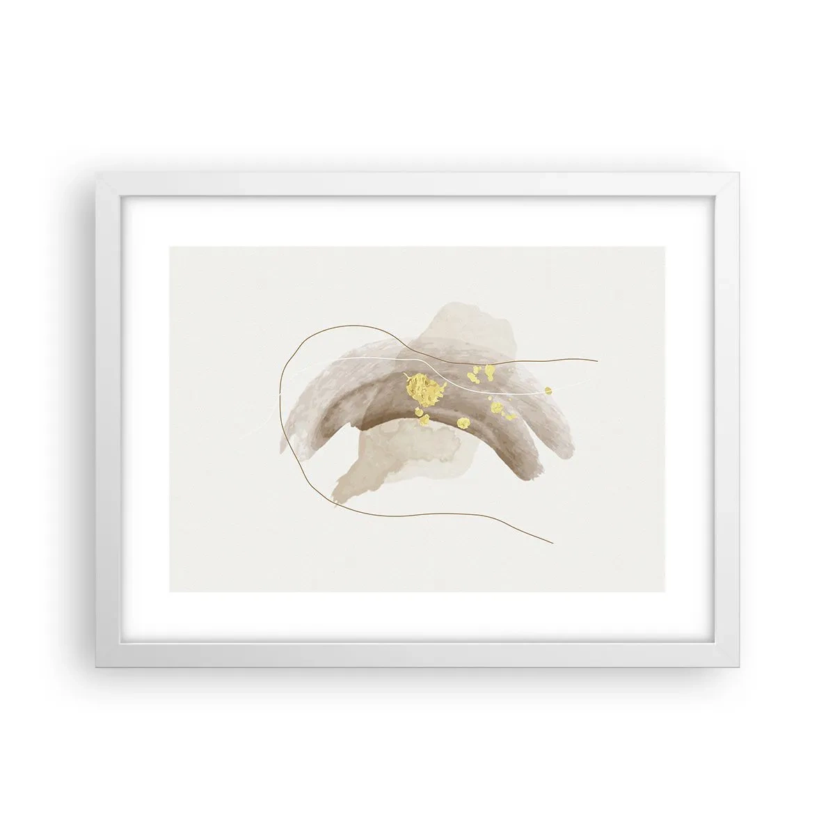 Affiche dans un cadre blanc - Poster - rencontré dans l'espace - 40x30 cm