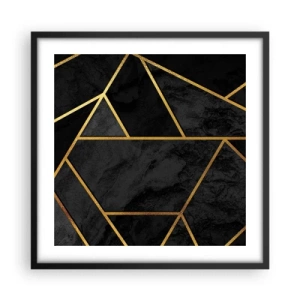 Affiche dans un cadre noir - Poster - Obscurité et éclat - 50x50 cm